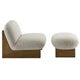 Luna Boucle Chair and Ottoman