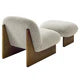 Luna Boucle Chair and Ottoman