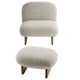 Luna Boucle Chair and Ottoman