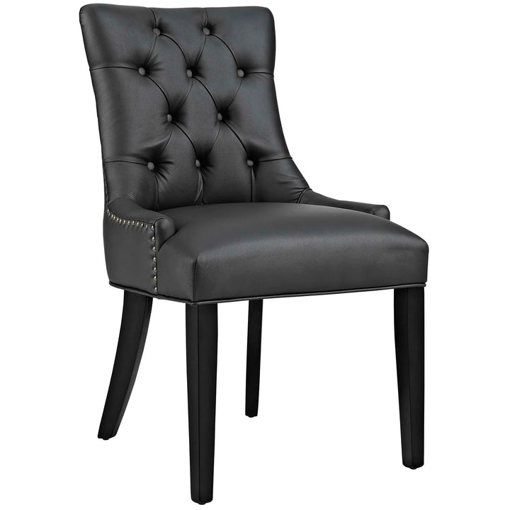Grant Tufted Vegan Leather Dining Chair - Black
