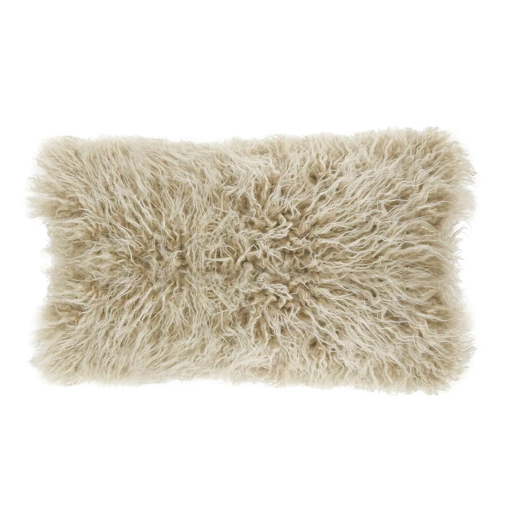 Ciah Mongolian Rectangular Faux Fur Pillow Cover With Insert-20"x12"