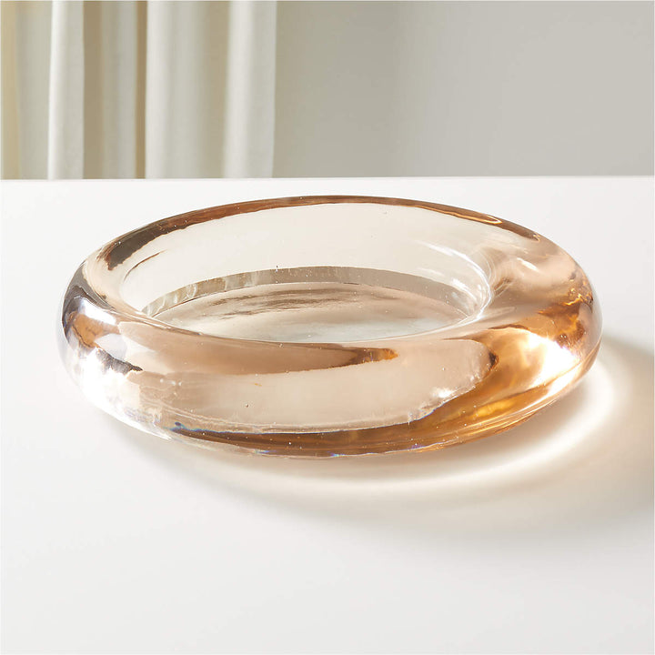 BANGLE DIRTY ROSE LOW GLASS BOWL