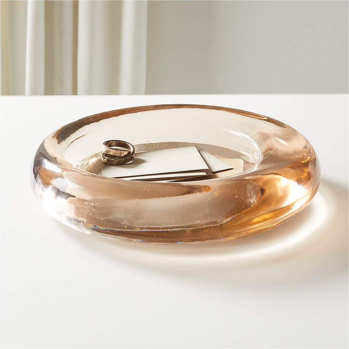 BANGLE DIRTY ROSE LOW GLASS BOWL