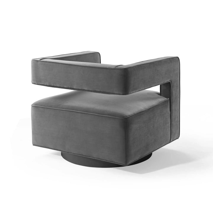 Stryker Performance Velvet Swivel Armchair