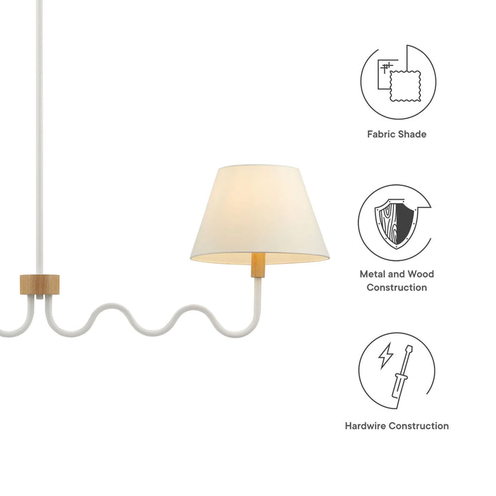 Swiggy 2-Arm Pendant Light - Natural White