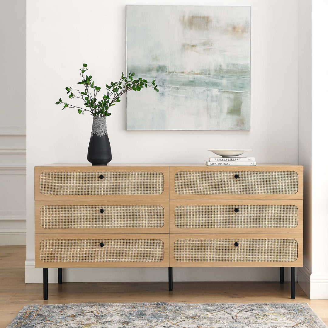 Charlotte 6-Drawer Dresser in Oak