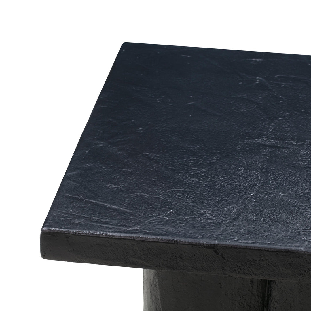 Layke Black Concrete Side Table