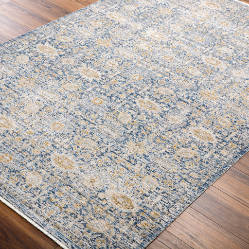 Ren Beige Medallion Machine Woven Rug