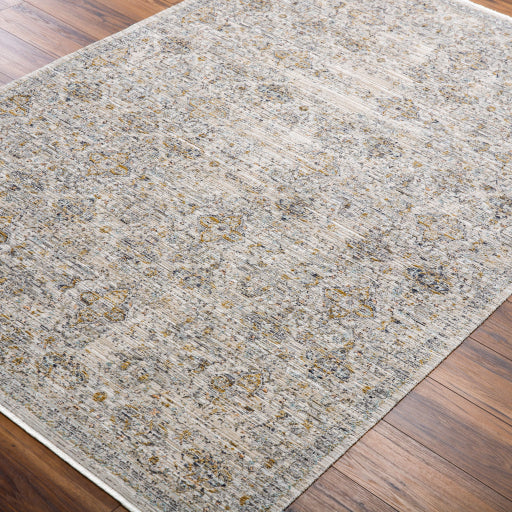 Ren Beige Medallion Machine Woven Rug