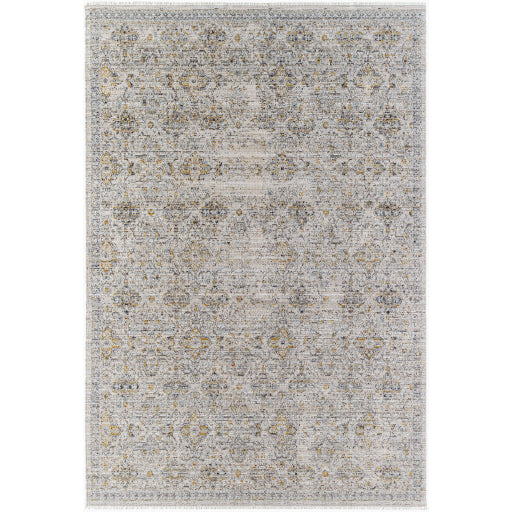 Ren Beige Medallion Machine Woven Rug