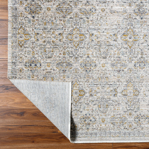 Ren Beige Medallion Machine Woven Rug