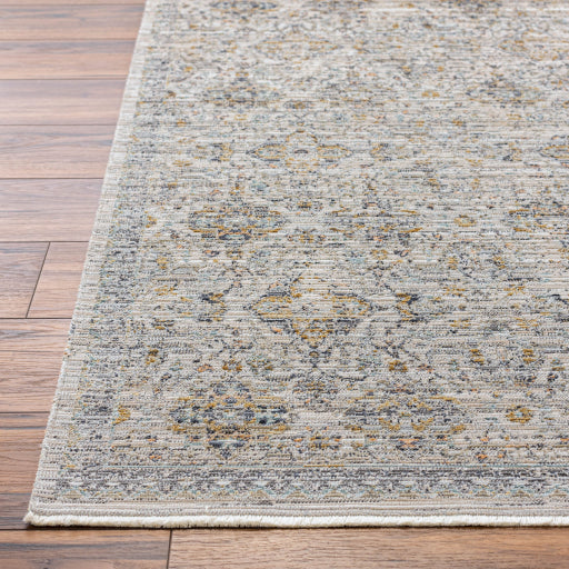 Ren Beige Medallion Machine Woven Rug