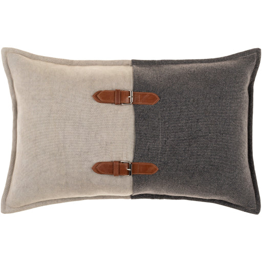 Rustic Leather Lumbar Throw