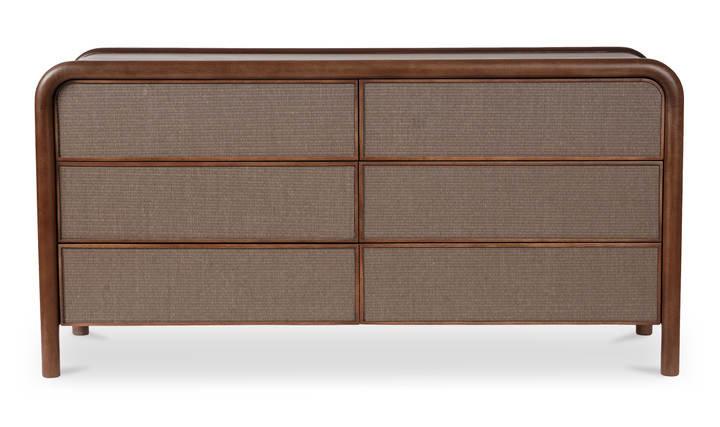 Rita 6 Drawer Dresser - Warm Brown