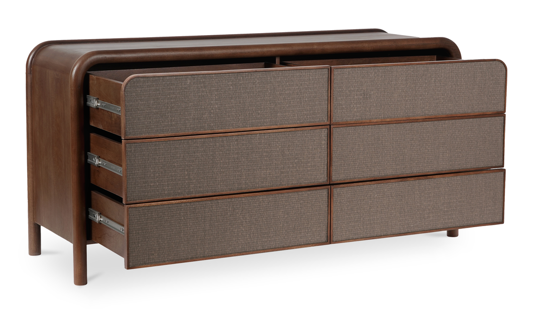 Rita 6 Drawer Dresser - Warm Brown