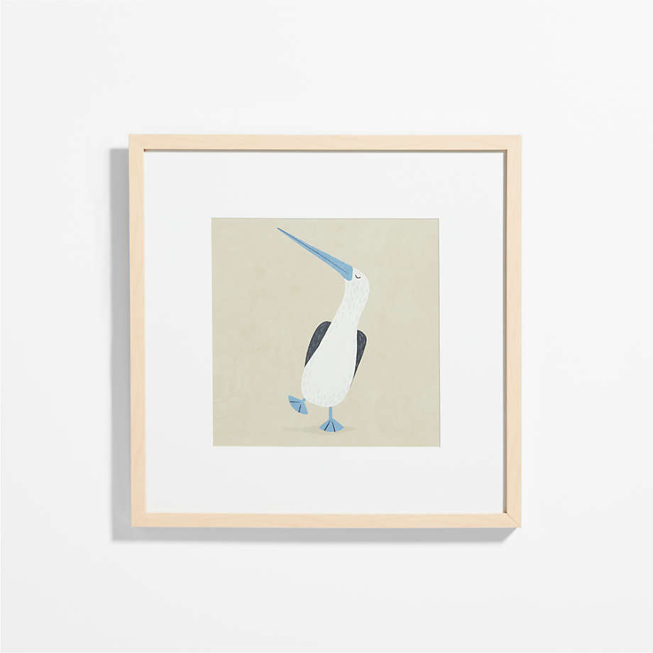 Blue Footed Bird Framed Wall Art Print