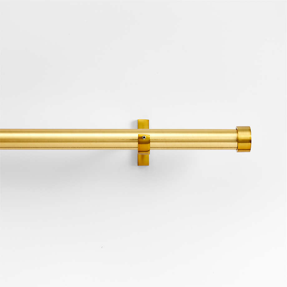 CB Brass End Cap Finial and Curtain Rod Set 170"