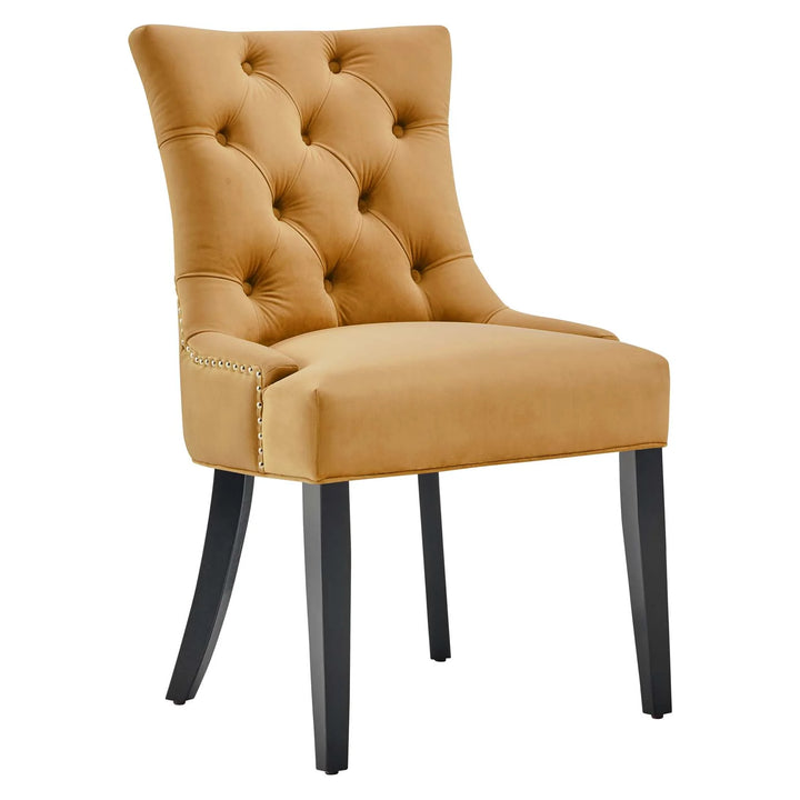 Grant Tufted Velvet Dining Chair Set of 2 - Cognac