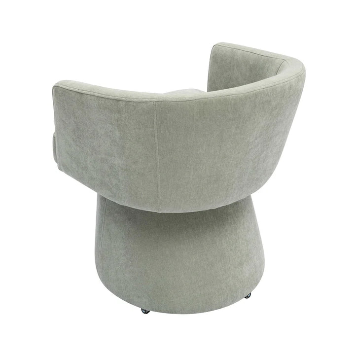 Kristen Upcycled Chenille Rolling Desk Chair