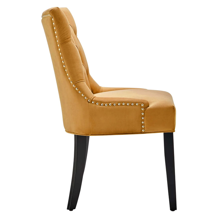 Grant Tufted Velvet Dining Chair Set of 2 - Cognac