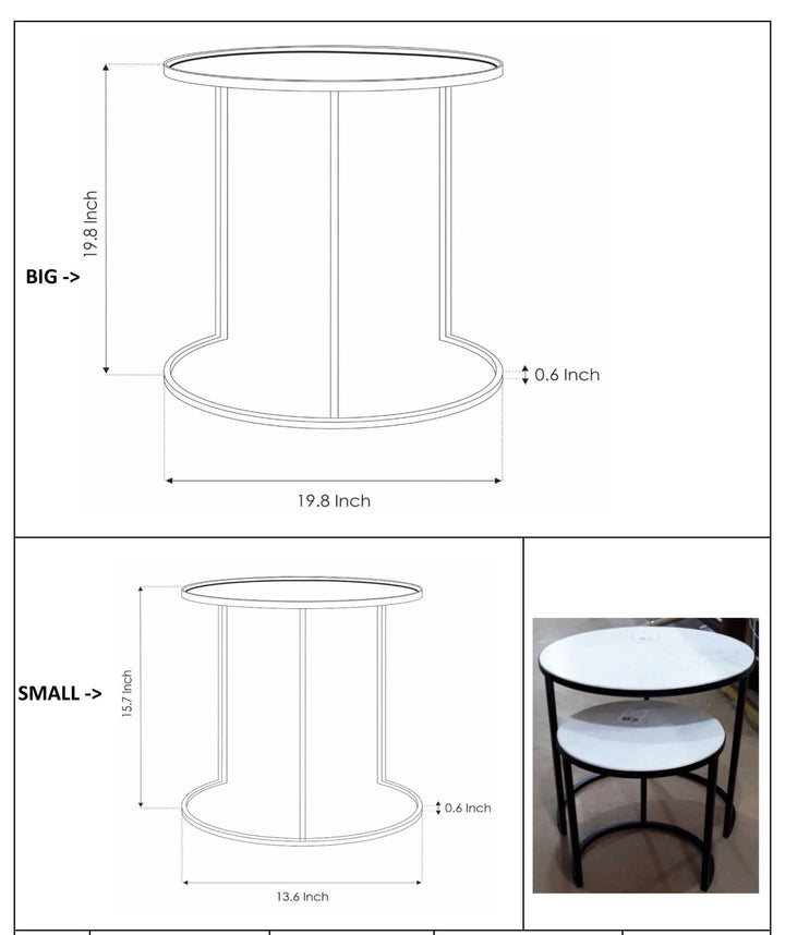 Nova Marble Nesting Tables