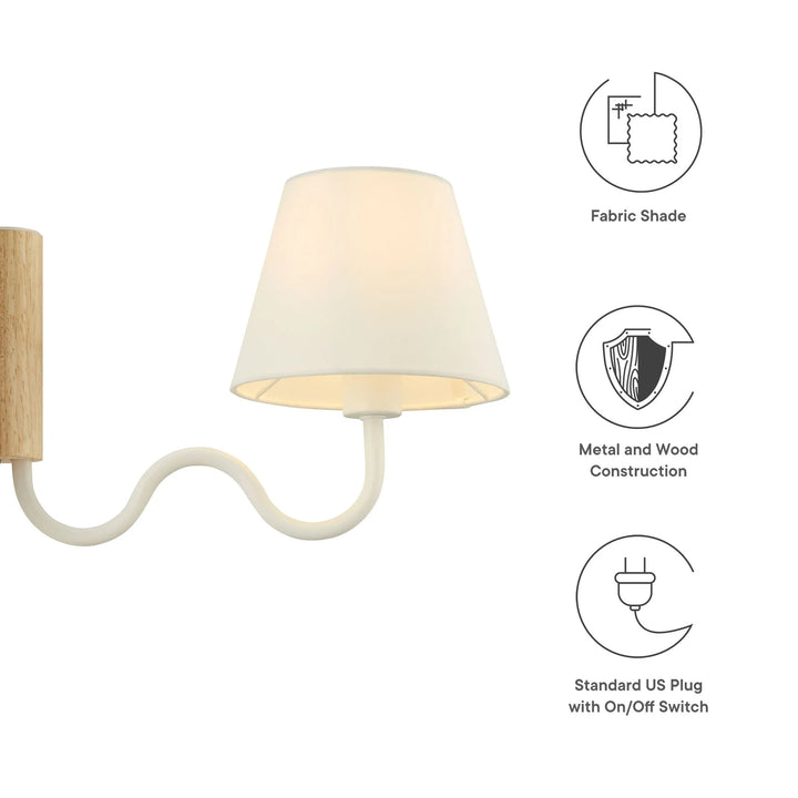 Swiggy Arm Wall Sconce - Natural White