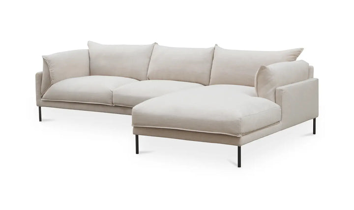 Carmen Right Facing Beige Sectional