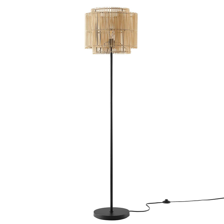 Coastal Rattan Floor Lamp