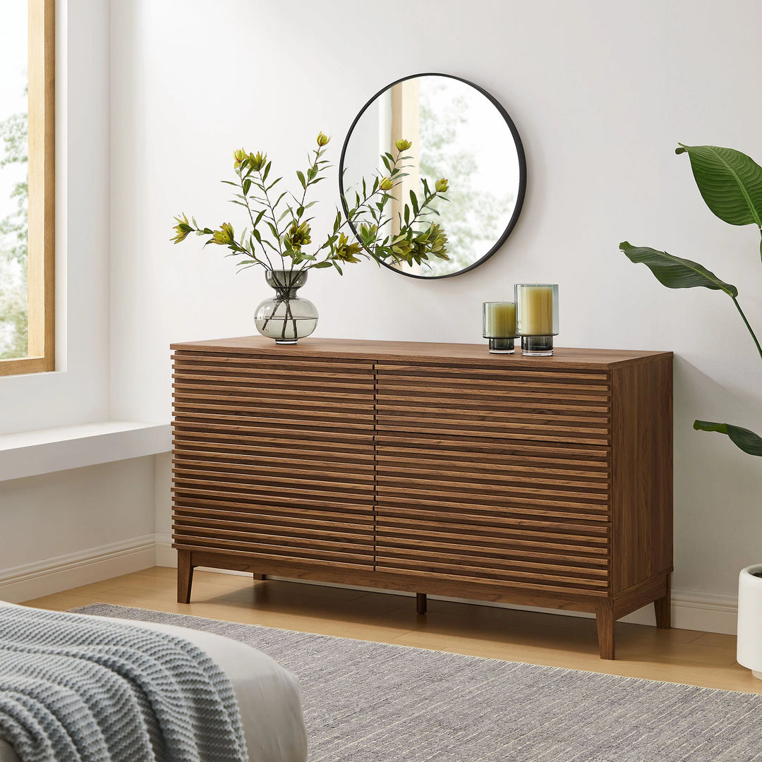 Derren 6-Drawer Dresser - Walnut