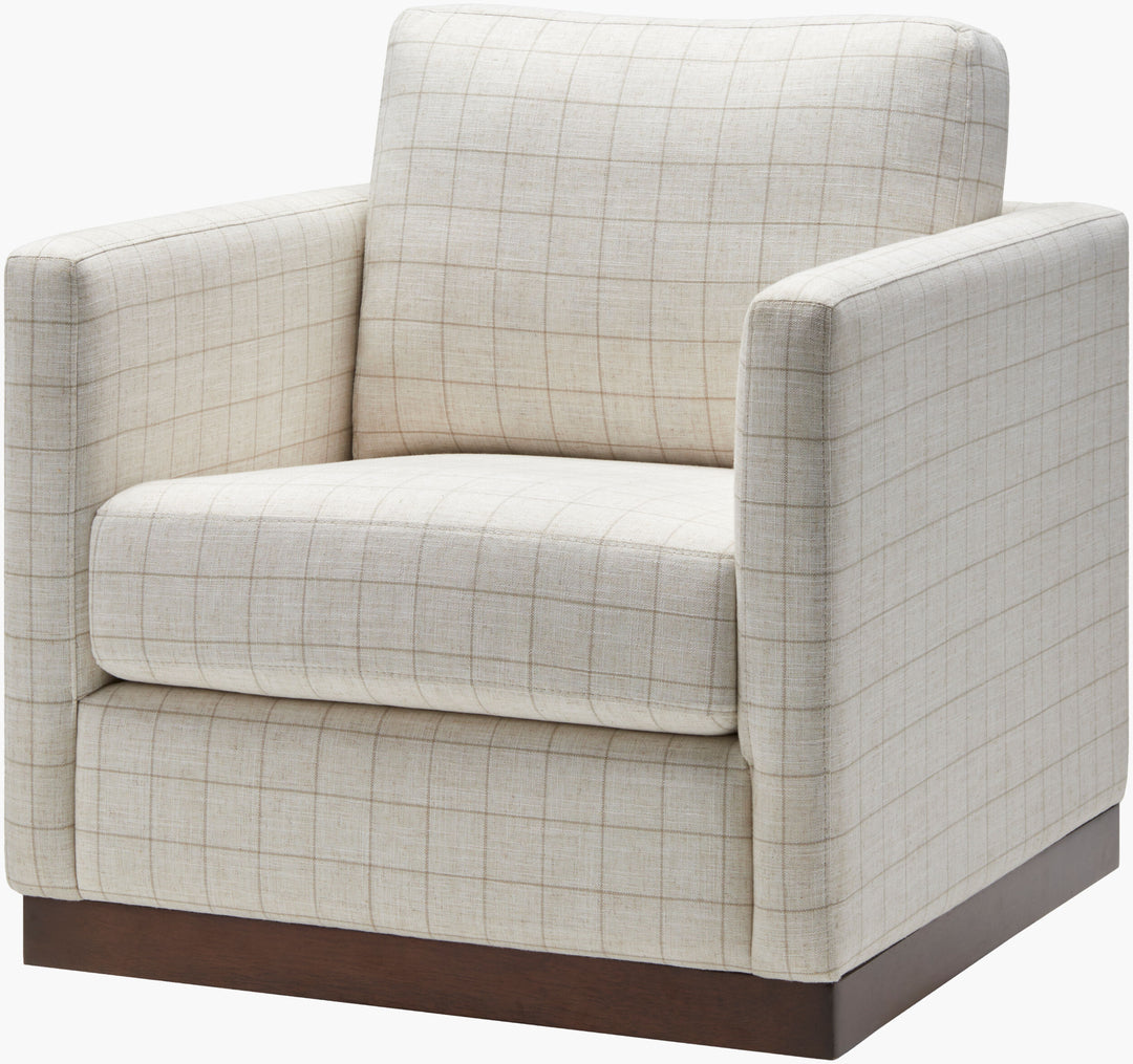 Grid Swivel Chair - Cream