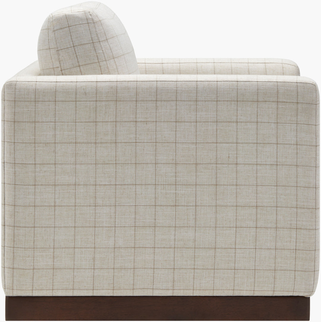 Grid Swivel Chair - Cream