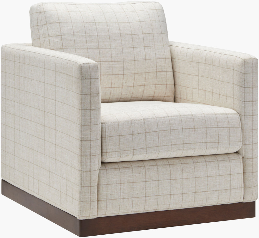 Grid Swivel Chair - Cream