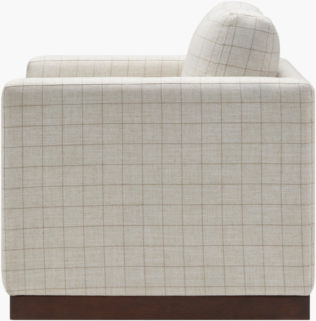 Grid Swivel Chair - Cream