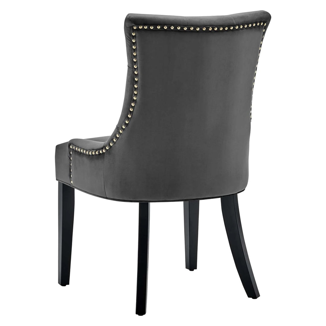 Grant Tufted Velvet Dining Chair Set of 2 - Charoal