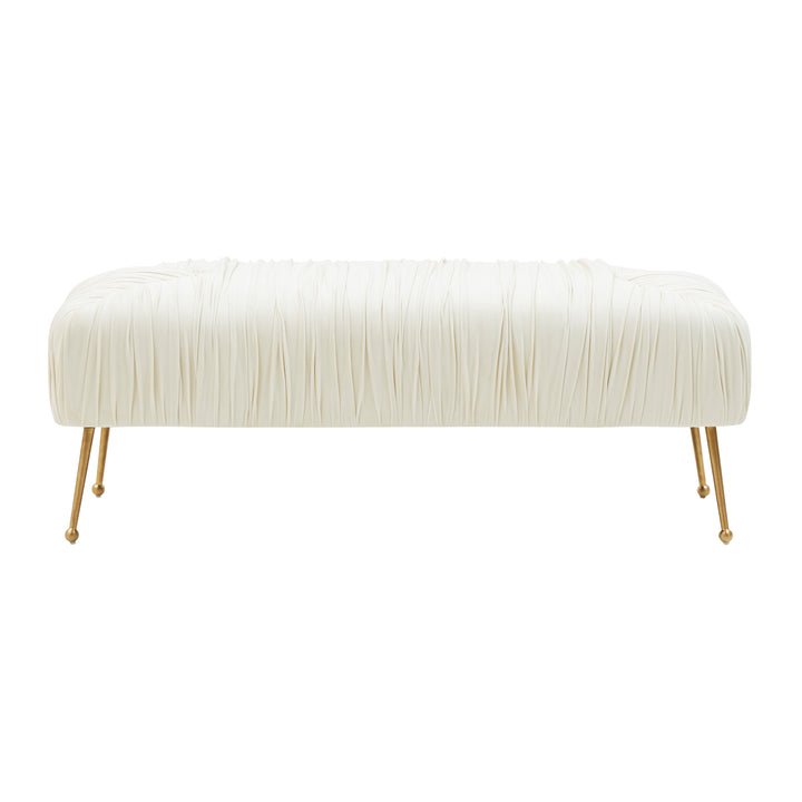 Gesie Cream Velvet Bench