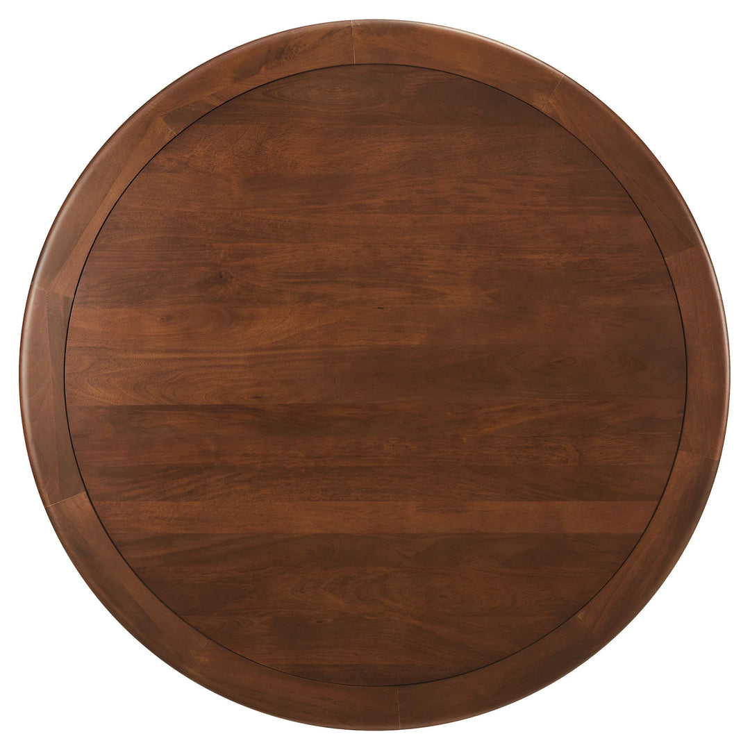 Nalita 60" Round Dining Table - Black/Walnut