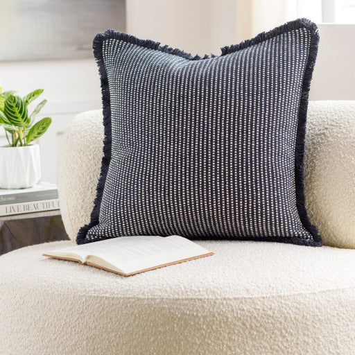 Cottage Chic Fringe Accent Pillow