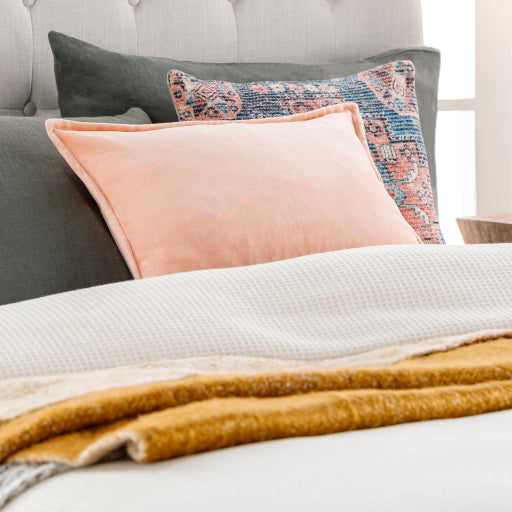 Elegant Cotton Velvet Lumbar Pillow