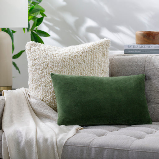 Luxurious Cotton Velvet Lumbar Pillow
