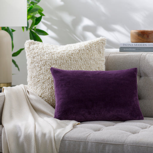 Luxurious Cotton Velvet Lumbar Pillow