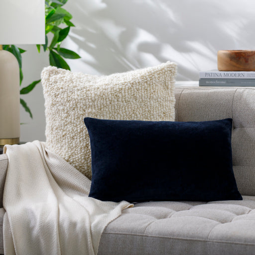 Plush Cotton Velvet Lumbar Pillow