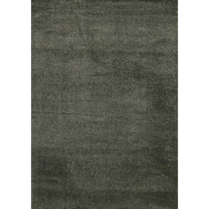 Melnik Solid Colour Machine Woven Polypropylene Area Rug in Sage Green