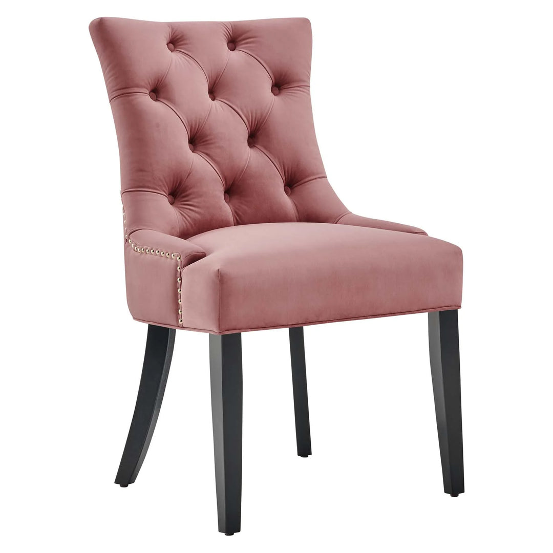 Grant Tufted Velvet Dining Chair Set of 2 - Dusty Rose