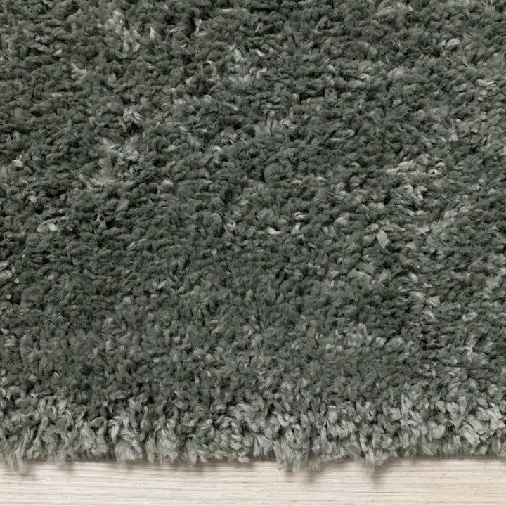 Melnik Solid Colour Machine Woven Polypropylene Area Rug in Sage Green