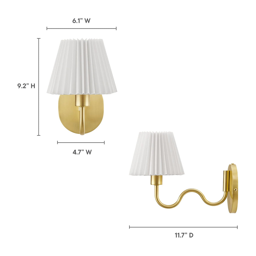 Wanda Squiggle Arm Wall Sconce - Brass