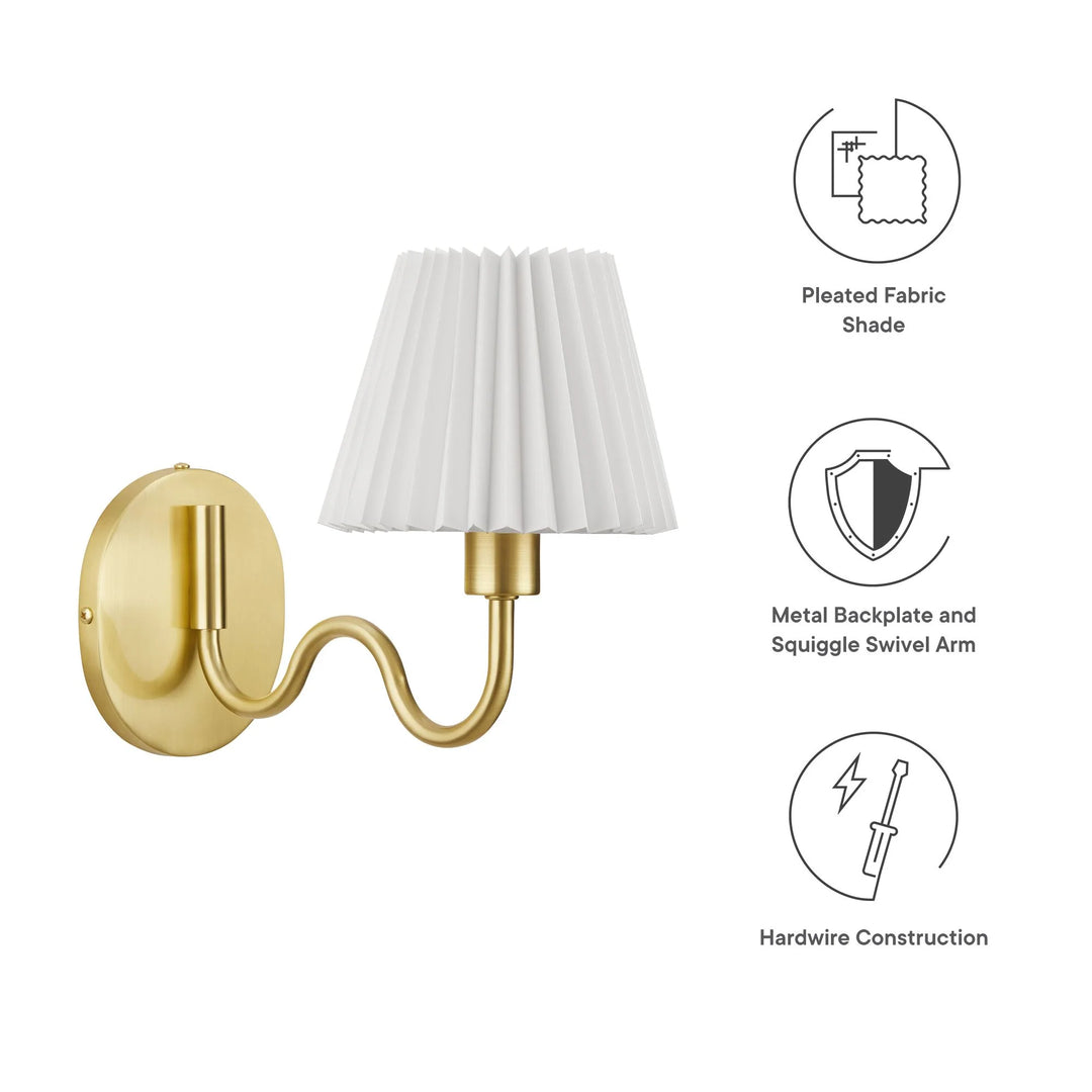 Wanda Squiggle Arm Wall Sconce - Brass