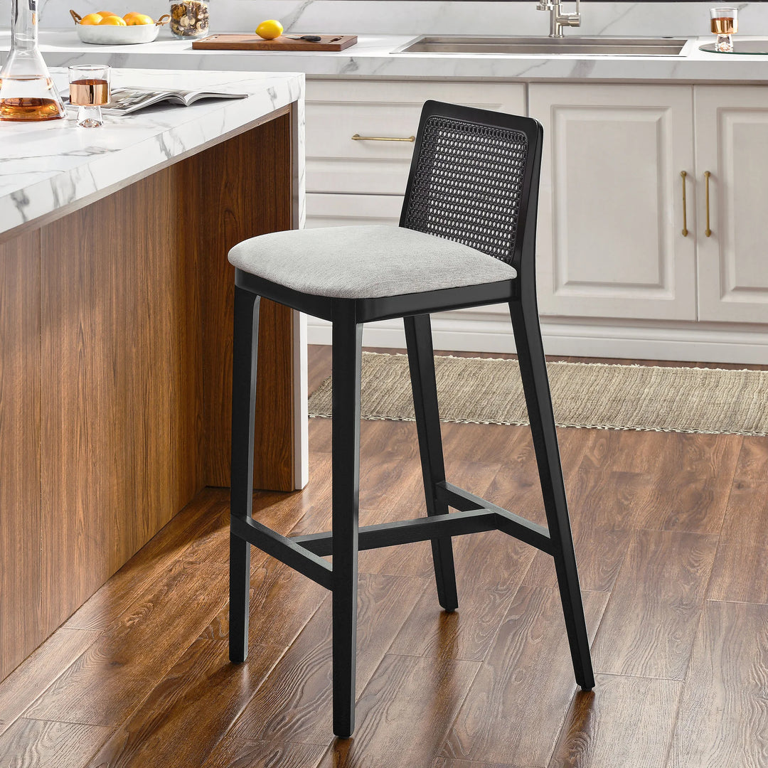 Cana Black and Ivory Bar Stool