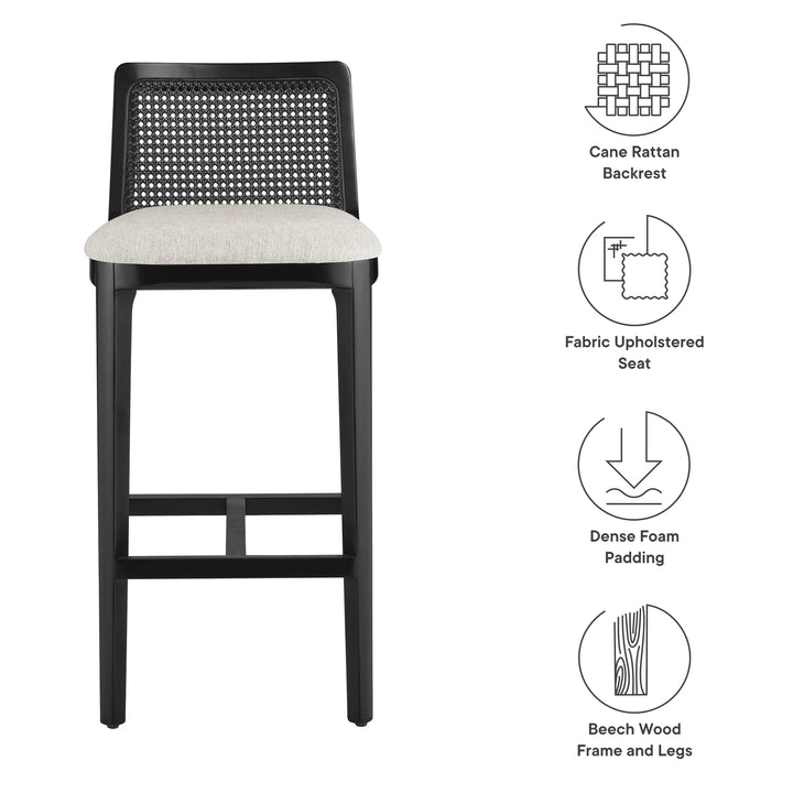 Cana Black and Ivory Bar Stool