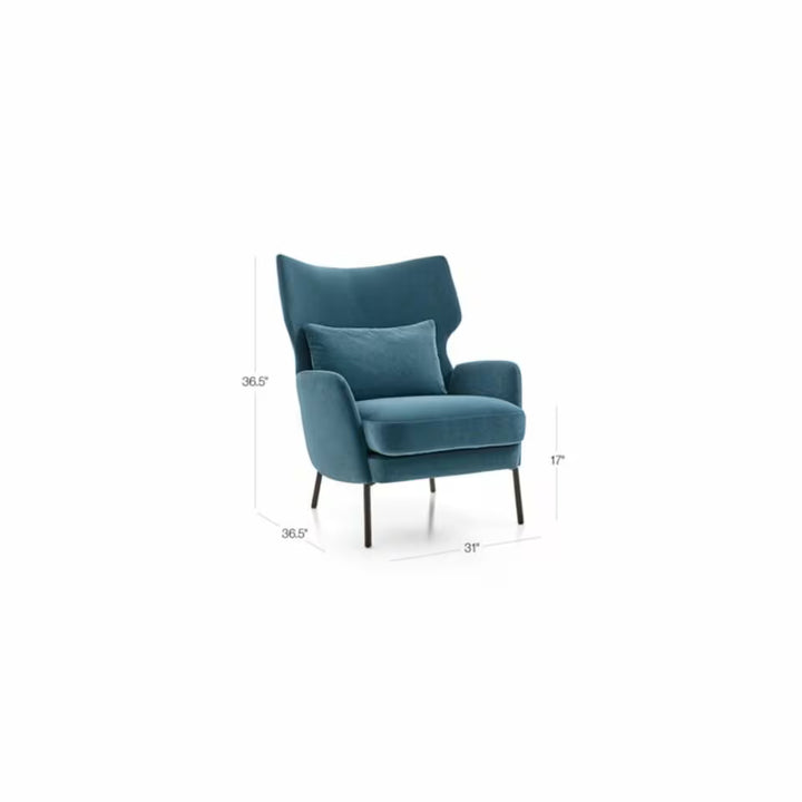 Alex Navy Blue Velvet Accent Chair