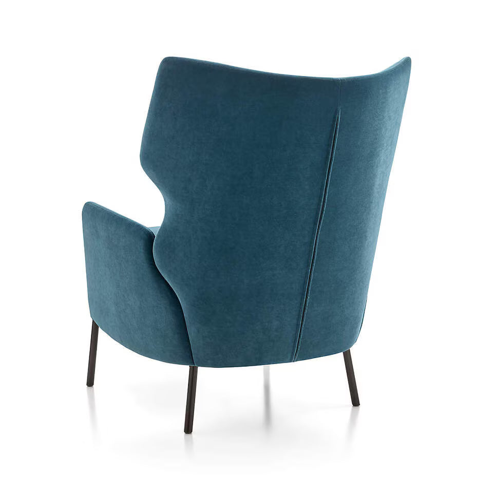 Alex Navy Blue Velvet Accent Chair